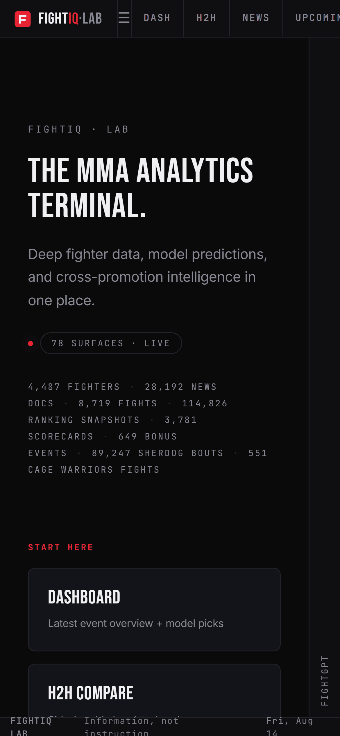 FightIQ Lab on mobile