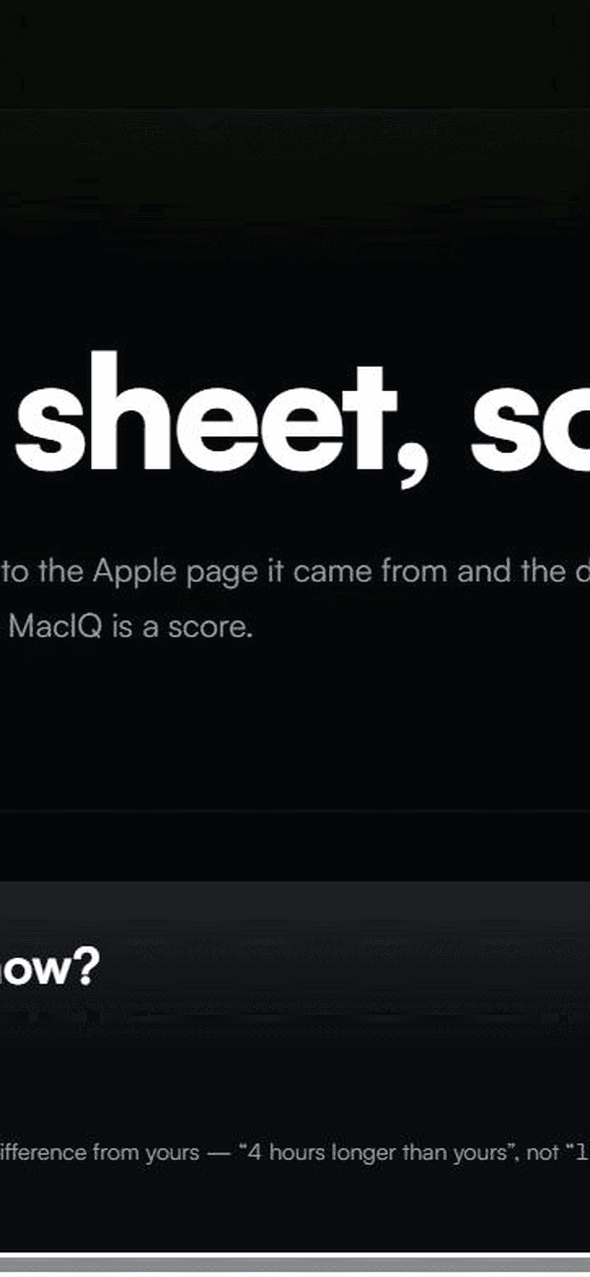 MacIQ on mobile
