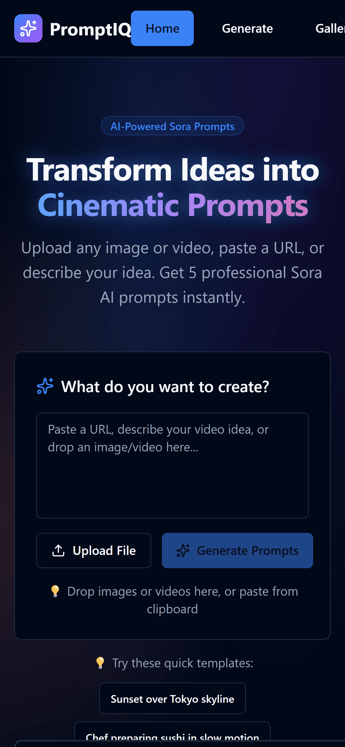 PromptIQ on mobile