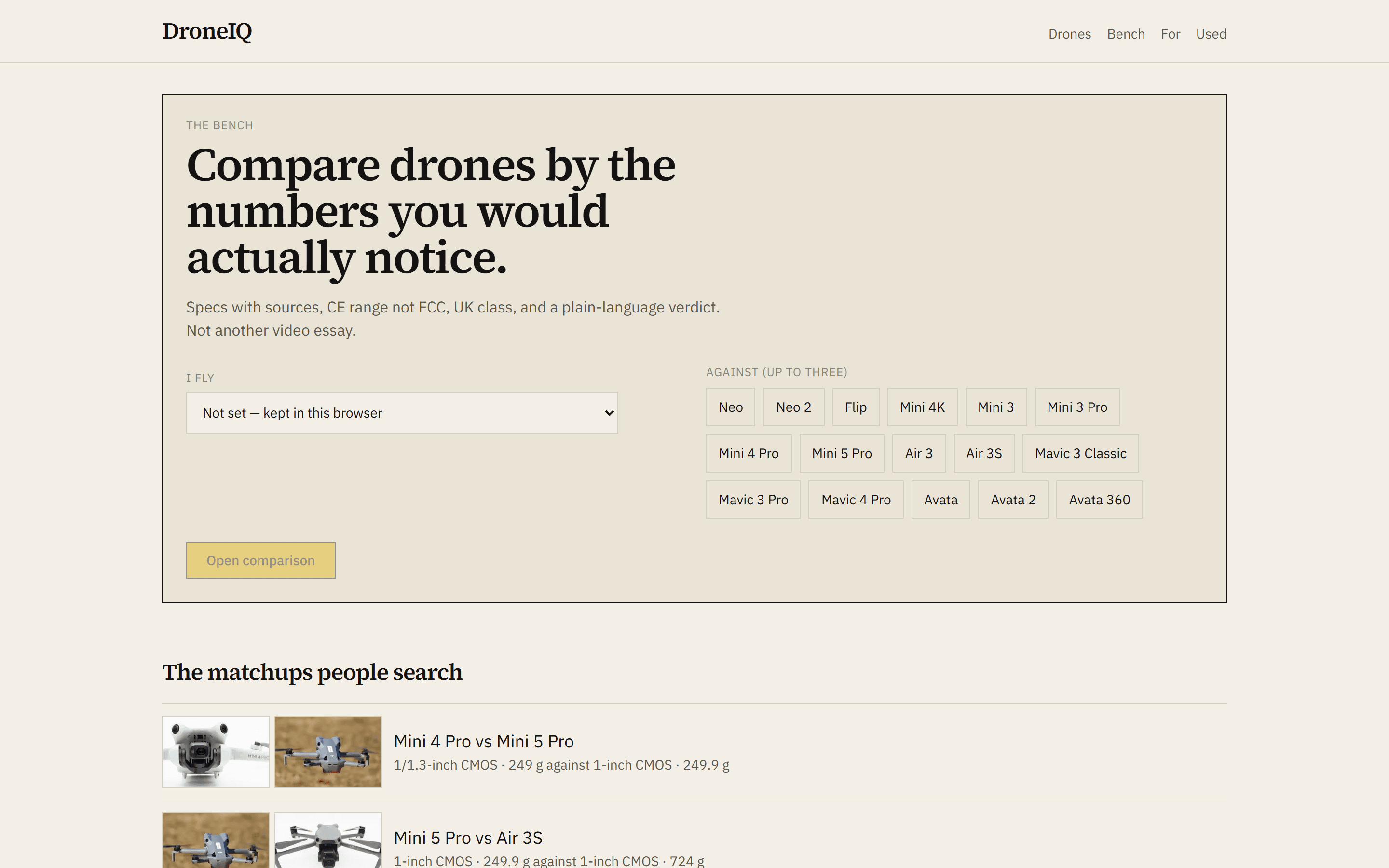 DroneIQ on desktop